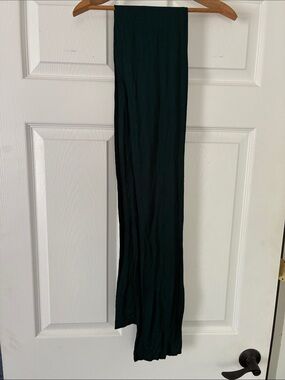 Narrow Green Head Wrap Scarf Soft Fabric